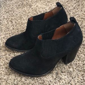 Frye Black Suede Booties Size 7